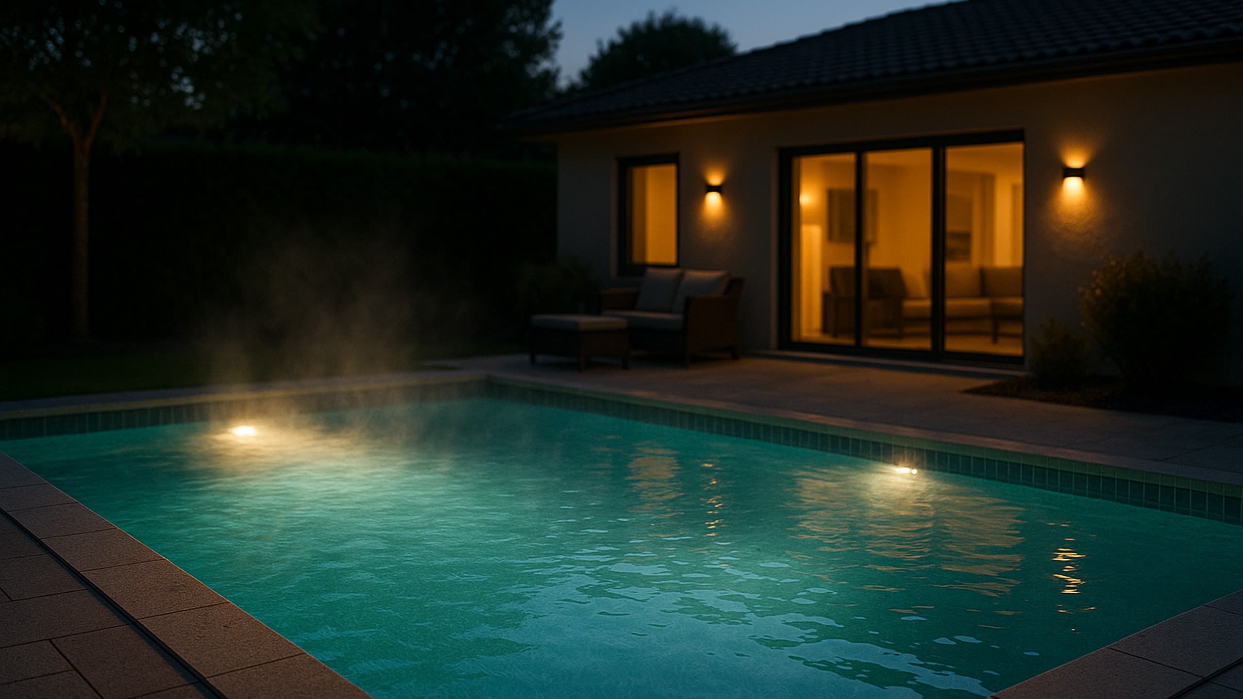 Servicio técnico reparando caldera de pileta